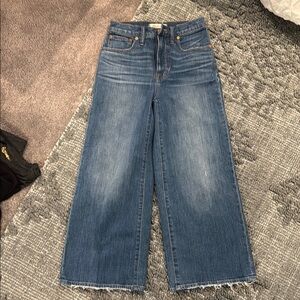 Madewell Flare Wide Leg Jeans in Classic Blue